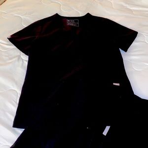 Figs Scrub Set Black